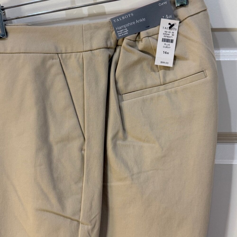 Talbots Curvy Hampshire Ankle Pants - size 14W - - Picture 3 of 7